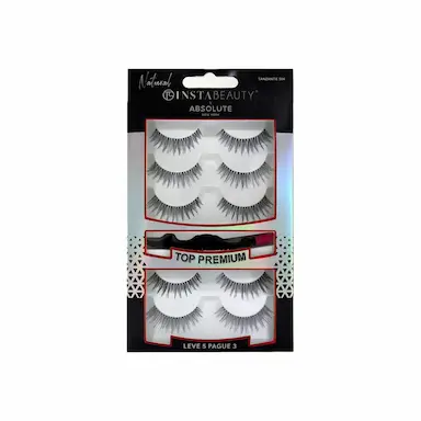 ABSOLUTE NEW YORK PACK TANJANITE 504 CíLIOS POSTIçOS LONGO NATURAL PRETO 5 PARES