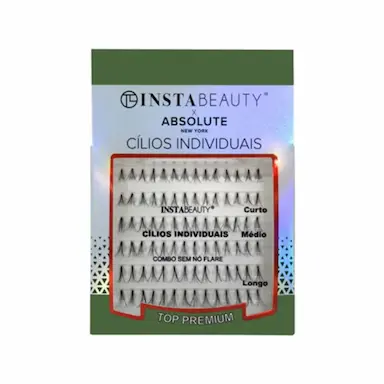 ABSOLUTE NEW YORK JADE 401 CíLIOS POSTIçOS TUFOS ALONGADOS PRETO 84 TUFOS