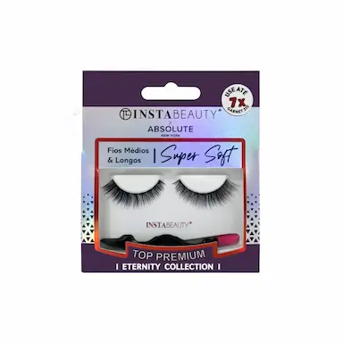 ABSOLUTE NEW YORK ISTABEAUTY GARNET 310 CíLIOS POSTIçOS CURTO PRETO 1 PAR