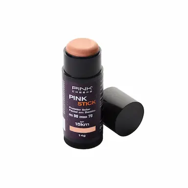 PINK CHEEKS PINK STICK FPS 90 FPUVA 70 15KM PROTETOR SOLAR FACIAL COM COR 14G