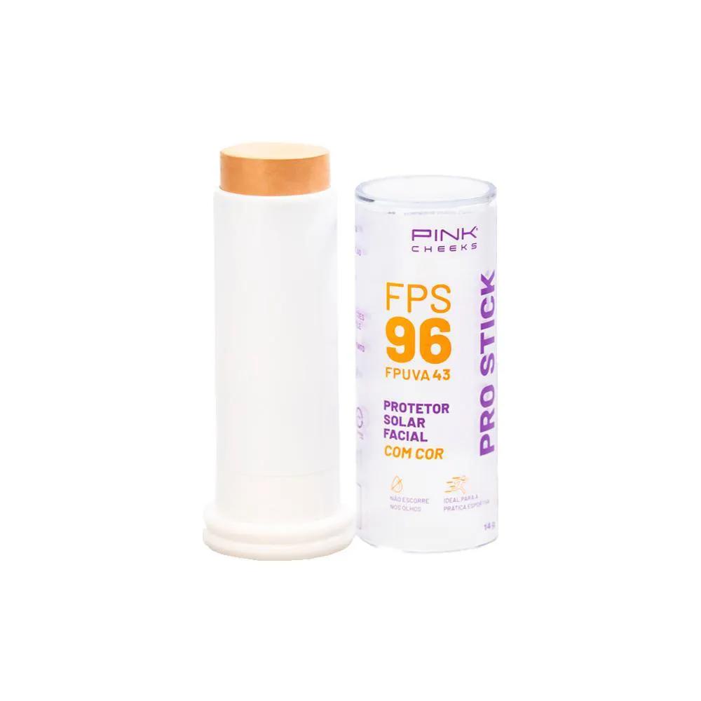 PINK CHEEKS PRO STICK FPS 96 FPUVA 43 PRO10 PROTETOR SOLAR FACIAL COM COR 14G