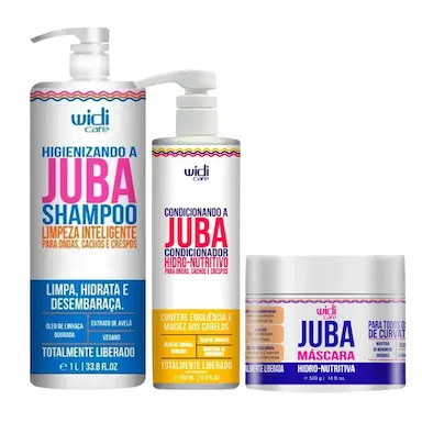 KIT WIDI CARE JUBA HIGIENIZANDO 1L CONDICIONADOR E MASCARA