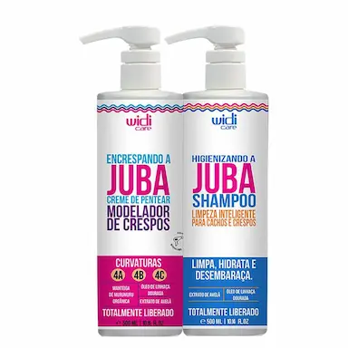 KIT WIDI CARE JUBA - ENCRESPANDO E HIGIENIZANDO 500ML