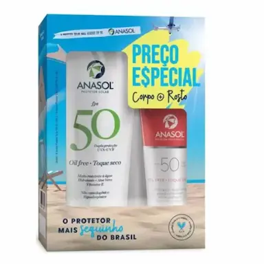 KIT ANASOL ( PROTETOR OIL FREE FPS 50 - 200 G + PROTETOR FACIAL FPS 50 - 60 G )