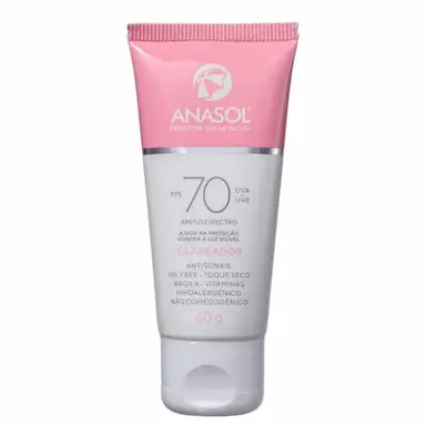 PROTETOR SOLAR FACIAL ANASOL CLAREADOR FPS 70 60 G
