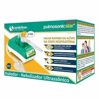 INALADOR PULMOSONIC STAR SONICLEAR COM 1 UNIDADE