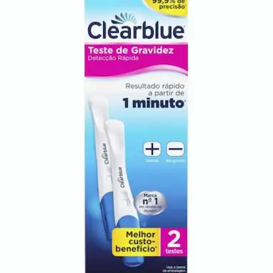 TESTE DE GRAVIDEZ CLEARBLUE DETECÇÃO RÁPIDA - 2 UNIDADES