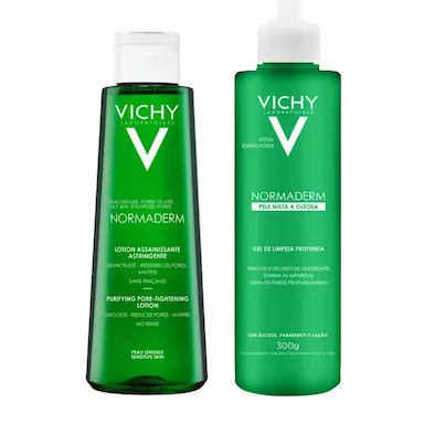 KIT VICHY NORMADERM- GEL LIMPEZA PROFUNDA 300G + TÔNICO ADSTRINGENTE 200ML (2 PRODUTOS)