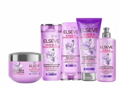 KIT ELSEVE HIDRA HIALURÔNICO SH/COND 200ML (5 PRODUTOS)