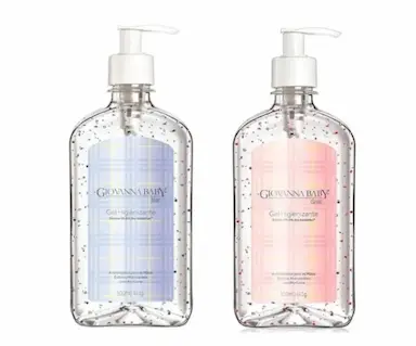 KIT ÁLCOOL EM GEL GIOVANNA BABY BLUE 500ML + CLASSIC 500ML 70°GL 500ML - 2 PRODUTOS