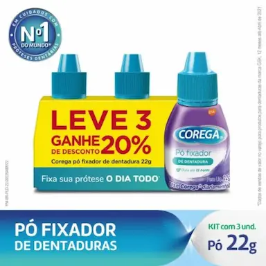 KIT COREGA Pó 22G LEVE 3 GANHE 20% DE DESCONTO