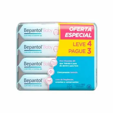 KIT LENçO UMEDECIDO BEPANTOL BABY 4 PACOTES 48 UNIDADES