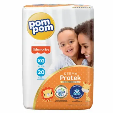 FRALDA POM POM DERMA PROTEK XG - 20 UNIDADES
