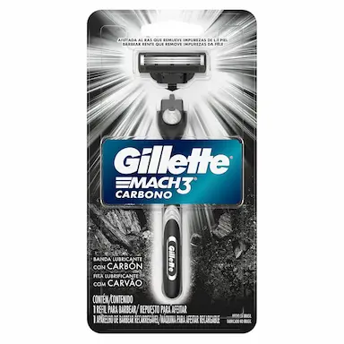 GILLETTE MACH3 CARBONO APARELHO DE BARBEAR