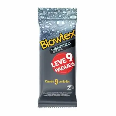 PRESERVATIVO BLOWTEX LUBRIFICADO - LEVE 9 PAGUE 6 - 9 UNIDADES