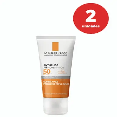 KIT C/2 PROT SOLAR CLAREADOR LA ROCHE-POSAY ANTHELIOS AE-PIGMENTATION FPS50 SEM COR 40G