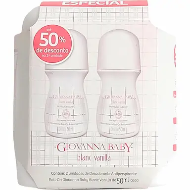 DESODORANTE ROLL-ON GIOVANNA BABY 50ML BLANC VANILLA 2 UNI