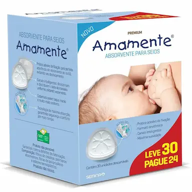ABSORVENTE PARA SEIOS AMAMENTE 30 UNIDADES