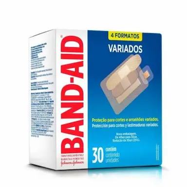 BAND AID CURATIVO TRANSPARENTE - 30 UNIDADES