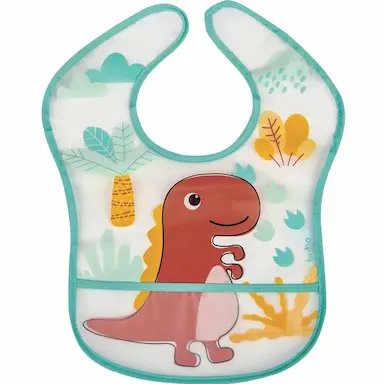 BABADOR COM BOLSO BUBA DINO COM 1 UNIDADE