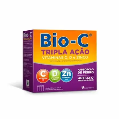 SUPLEMENTO ALIMENTAR BIO - C TRIPLA AçãO 30 COMPRIMIDOS EFERVESCENTES