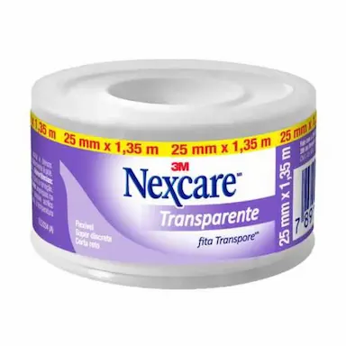 FITA PARA CURATIVO TRANSPARENTE NEXCARE 1 ROLO DE 25MMX1,35M