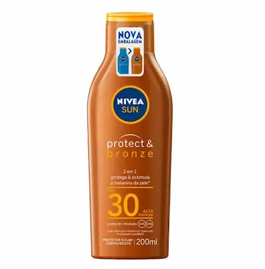 PROTETOR SOLAR NIVEA SUN PROTECT &amp;amp;AMP; BRONZE FPS30 200ML