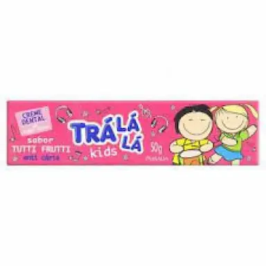 CREME DENTAL TUTTI FRUTTI TRÁ LÁ LÁ KIDS ROSA 50G