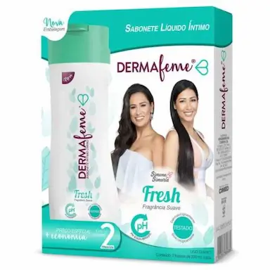 KIT SABONETE ÍNTIMO DERMAFEME FRESH 2 UNIDADES – 200ML