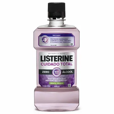 ENXAGUANTE ANTISSÉPTICO BUCAL LISTERINE CUIDADO TOTAL ZERO ÁLCOOL C/500ML