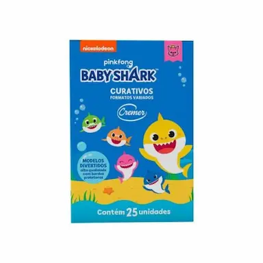 CURATIVO CREMER BABY SHARK COM 25 UNIDADES