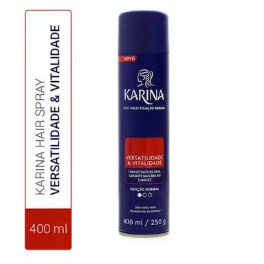 KARINA HAIR SPRAY VERSATILIDADE &amp;amp;AMP; VITALIDADE FIXAÇÃO NORMAL 400ML