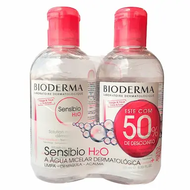 SENSIBIO H2O ÁGUA MICELAR CALMANTE BIODERMA - 2X 250ML