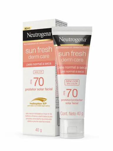 NEUTROGENA SUN FRESH DERM CARE SEM COR FPS70 - PROTETOR SOLAR FACIAL 40G