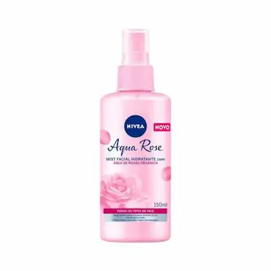 HIDRATANTE FACIAL NIVEA MIST AQUA ROSE ÁGUA DE ROSAS ORGÂNICA SPRAY COM 150ML