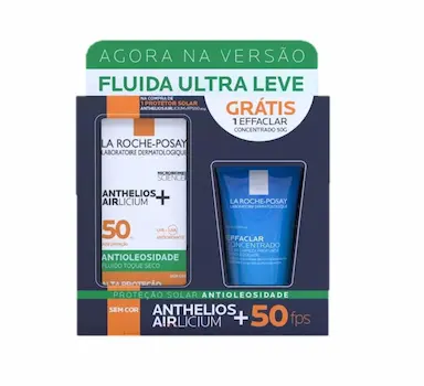 KIT LA ROCHE-POSAY ANTHELIOS AIRLICIUM FPS80 &amp;amp;AMP; EFFACLAR GEL CONCENTRADO 2 PRODUTOS
