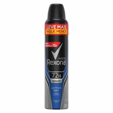 DESODORANTE ANTITRANSPIRANTE AEROSOL ACTIVE DRY REXONA MEN 250ML
