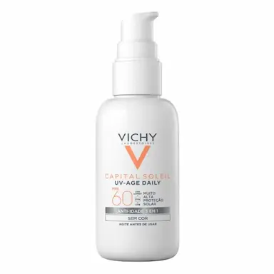 PROTETOR SOLAR FACIAL VICHY UV-AGE DAILY SEM COR FPS 60 - 40G