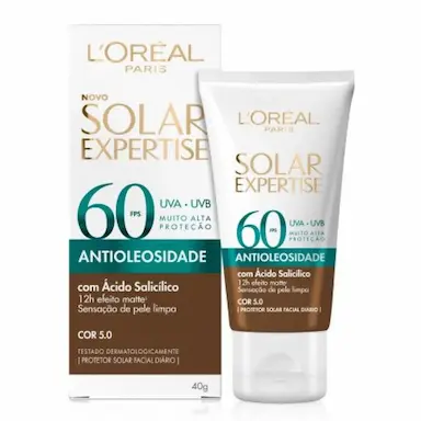 PROTETOR SOLAR FACIAL L’ORéAL EXPERTISE ANTIOLEOSIDADE FPS 60 CORE 5.0 40G