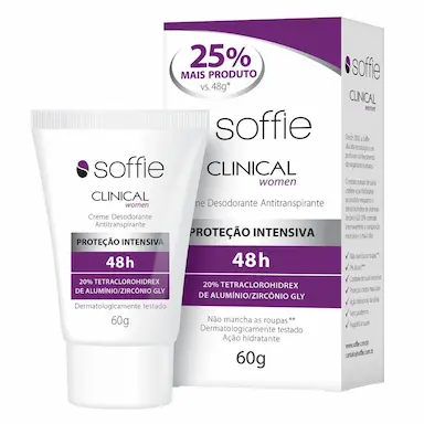 DESODORANTE SOFFIE CLINICAL 48H FEMININO 60G