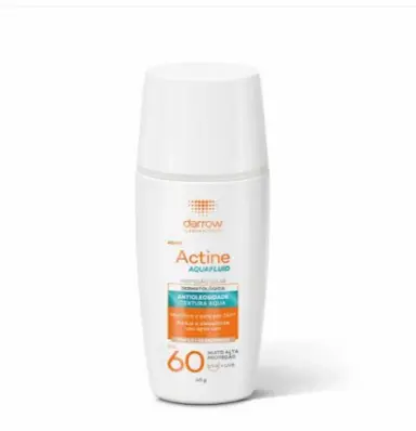 PROTETOR SOLAR FACIAL DARROW ACTINE AQUAFLUID FPS60 1.5 CLARO MéDIO 40G