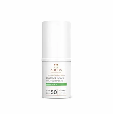 PROTETOR SOLAR FACIAL ADCOS STICK ULTRALEVE FPS50 PEACH 15G