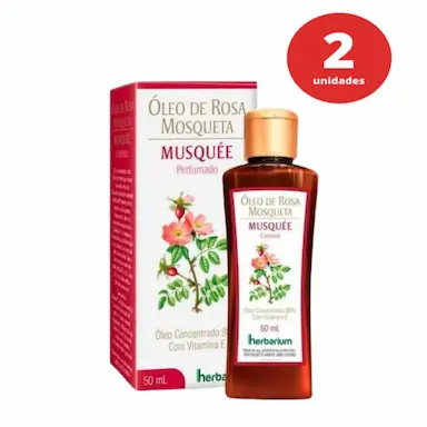 KIT C/2 ÓLEO DE ROSA MOSQUETA MUSQUÉE HERBARIUM 50ML
