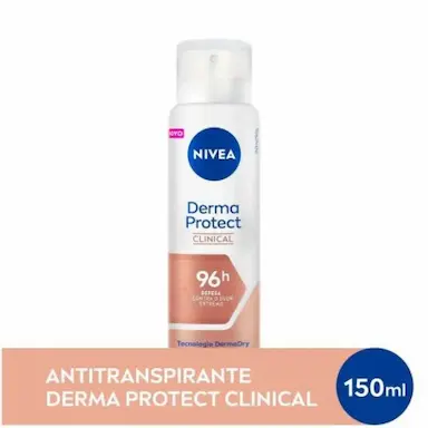 DESODORANTE NIVEA CLINICAL DERMA PROTECT FEMININO AEROSOL ANTITRANSPIRANTE 150ML