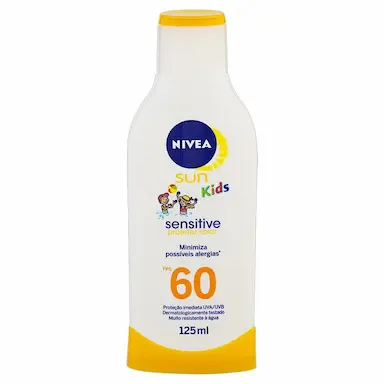 PROTETOR SOLAR INFANTIL NIVEA SUN FPS 60 KIDS SENSITIVE 125ML
