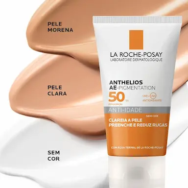 PROTETOR SOLAR ANTI-IDADE CLAREADOR LA ROCHE-POSAY ANTHELIOS AE-PIGMENTATION FPS50 SEM COR 40G