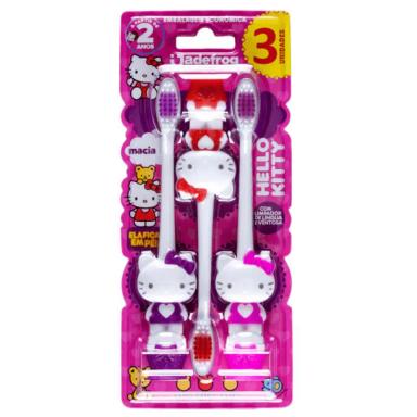 ESCOVA DENTAL INFANTIL HELLO KITTY  3 UNIDADES