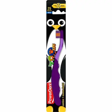 ESCOVA DENTAL POWERDENT ZOO KIDS MACIA 2 A 5 ANOS – 1 UNIDADE