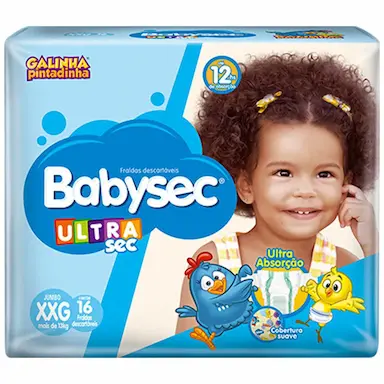 FRALDA BABYSEC GALINHA PINTADINHA ULTRASEC JUMBO TAMANHO XXG