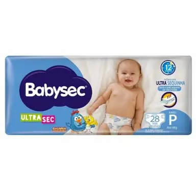 FRALDA BABYSEC GALINHA PINTADINHA ULTRASEC P - 28 UNI